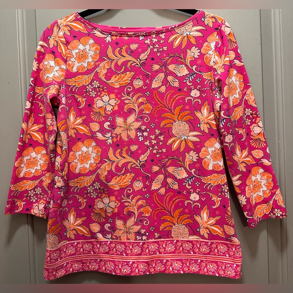 Talbots Size S Floral Tee Pre-owned